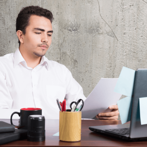 A customer using real estate document translation services in New York to navigate legal paperwork for property deals.